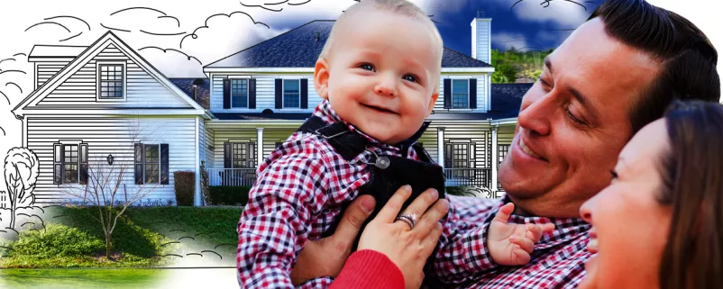 Familie mit Baby in Österreich