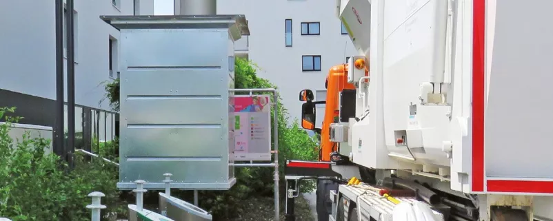 Müllabfuhr bei der Arbeit