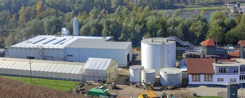 Luftaufnahme von Naturgasanlage