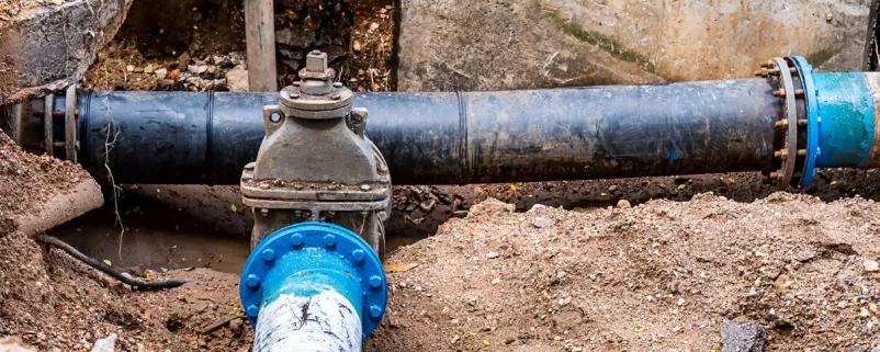 Wasserleitung in der Erde