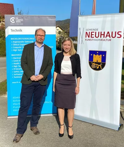FH-Professor Heimo Hirner und Amtsleiterin Regina Wiedl