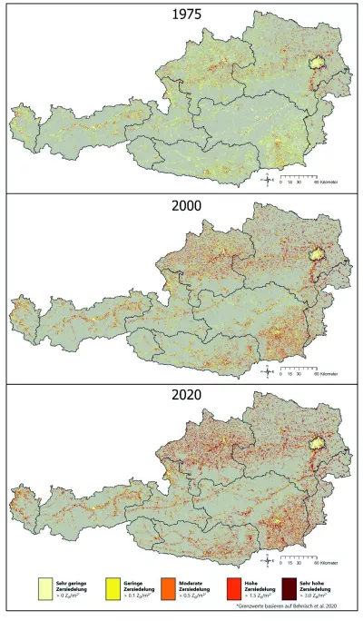 Entwicklung der Bebauung