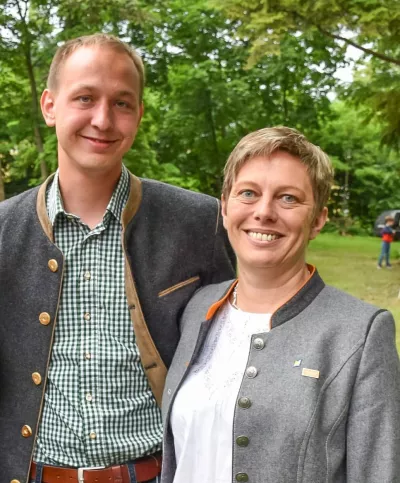 Florian Hofmann aus Pernersdorf mit seiner Vizebürgermeisterin Daniela Brunner. 