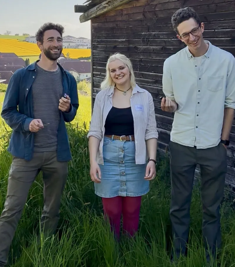  LEADER-Manager Christoph Mader, RURASMUS-Studentin Lena Keresztes und KEM-Manager David Wagner 