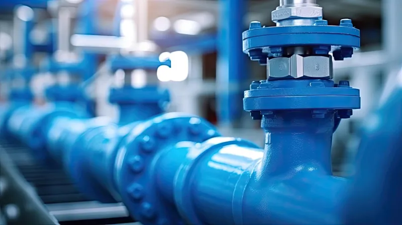 Rohre in einem Wasserwerk