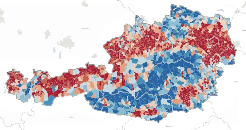 Bevölkerungsveränderung in den Gemeinden 2002-2024