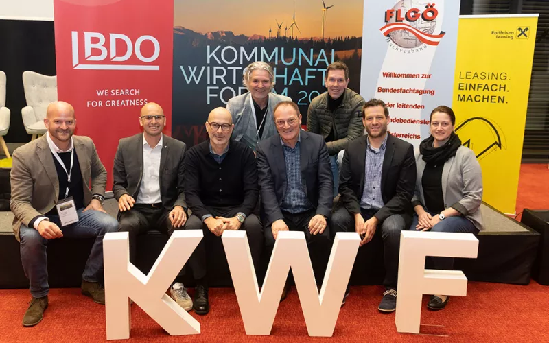 Veranstalter, Sponsoren und Initiatoren des Kommunalwirtschaftsforums 2023.