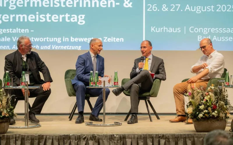 Hans Braun, Thomas Hofer, Peter Filzmayer, Johannes Pressl bei den Kommunalen Sommergesprächen