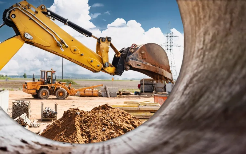 Schaufel eines Baggers