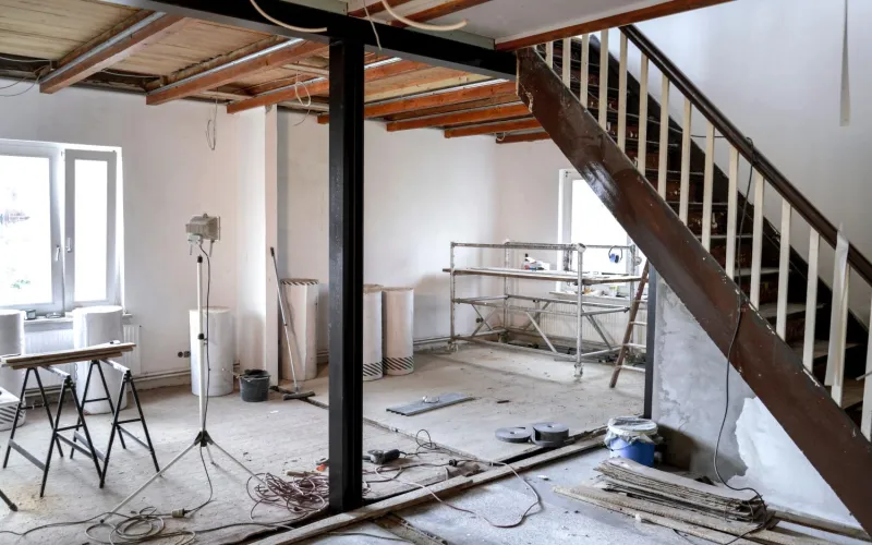 Innenumbau eines Hauses