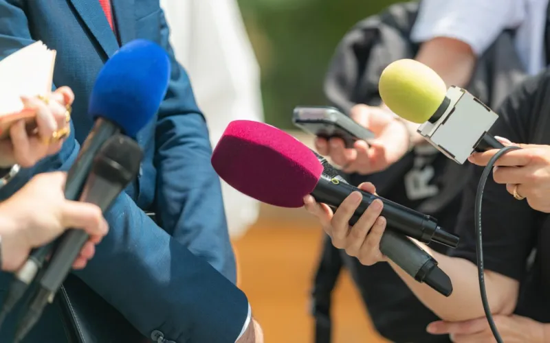 Mikrofone bei einem Interview