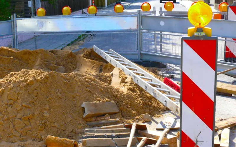 Straßenbaustelle