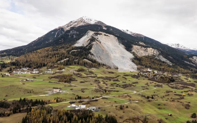 Der Bergsturz bei Brienz im Schweizer Kanton Graubünden