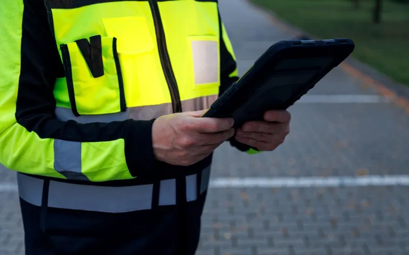 Techniker mit Tablet