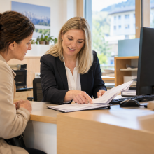 Beratungsgespräch im modernen Büro